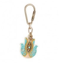 Light Blue Hamsa Hand Key Chain